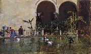 Raimundo de Madrazo y  Garreta Pool in the Alcazar of Seville (nn02) painting